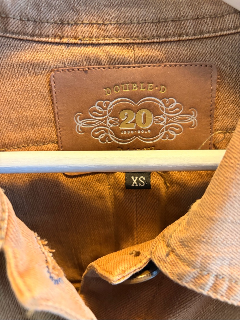 Double D Ranch Tan Embroidered Patch Bomber Jacket - Picture 3 of 5